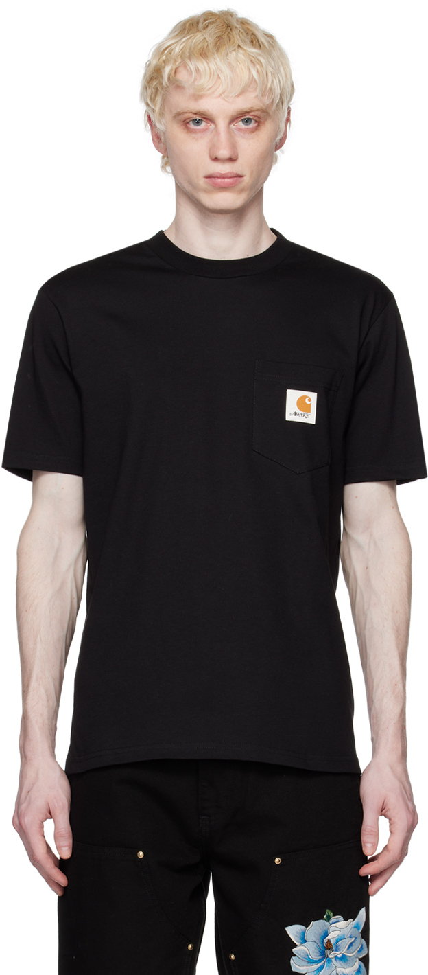 Awake NY: Black Carhartt WIP Edition Pocket T-Shirt | SSENSE