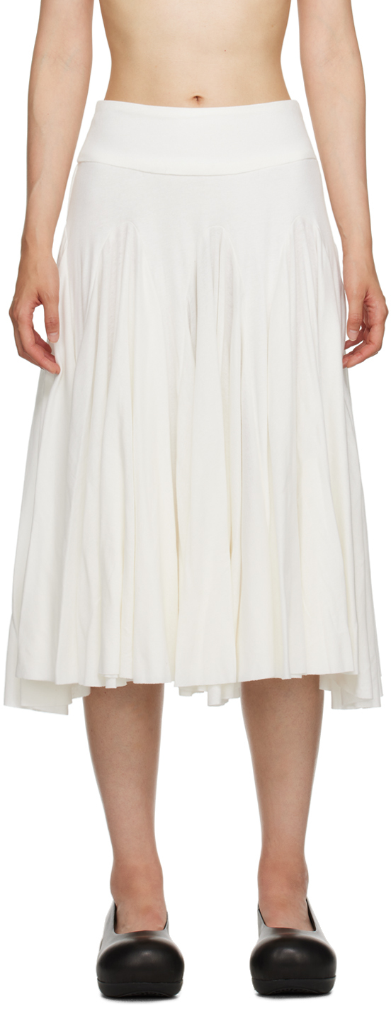 White Paneled Skirt