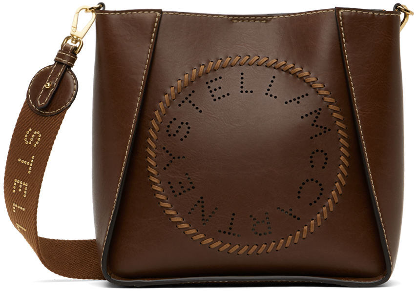 Stella Mccartney Brown Mini Logo Bag In 2310 Cognac