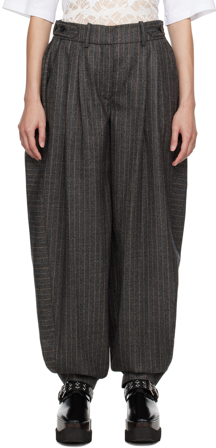Stella McCartney Gray Pinstripe Trousers