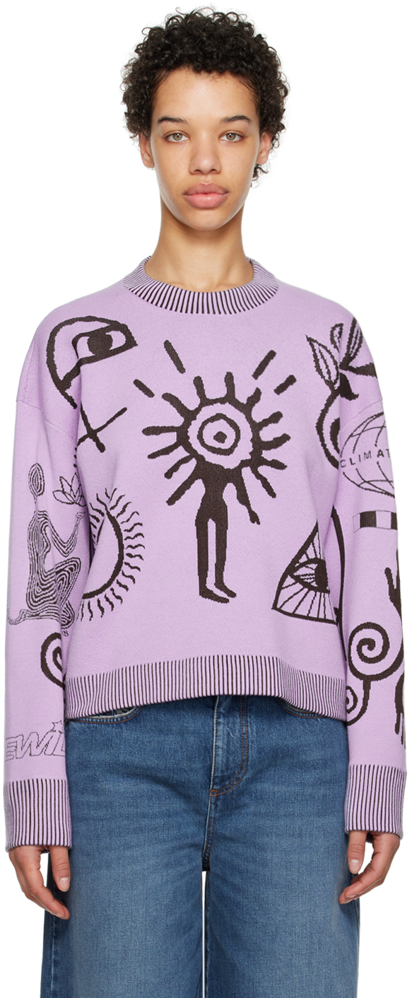 Stella McCartney Folk graphic-embroidered Jumper - Grey