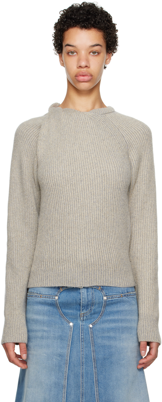 Stella McCartney Gray Shifting Knot Sweater