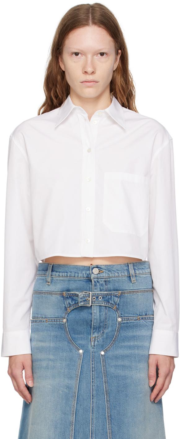 White Spread Collar Shirt