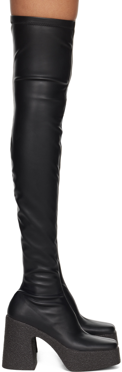 Shop Stella Mccartney Black Skyla Tall Boots In 1000 Black