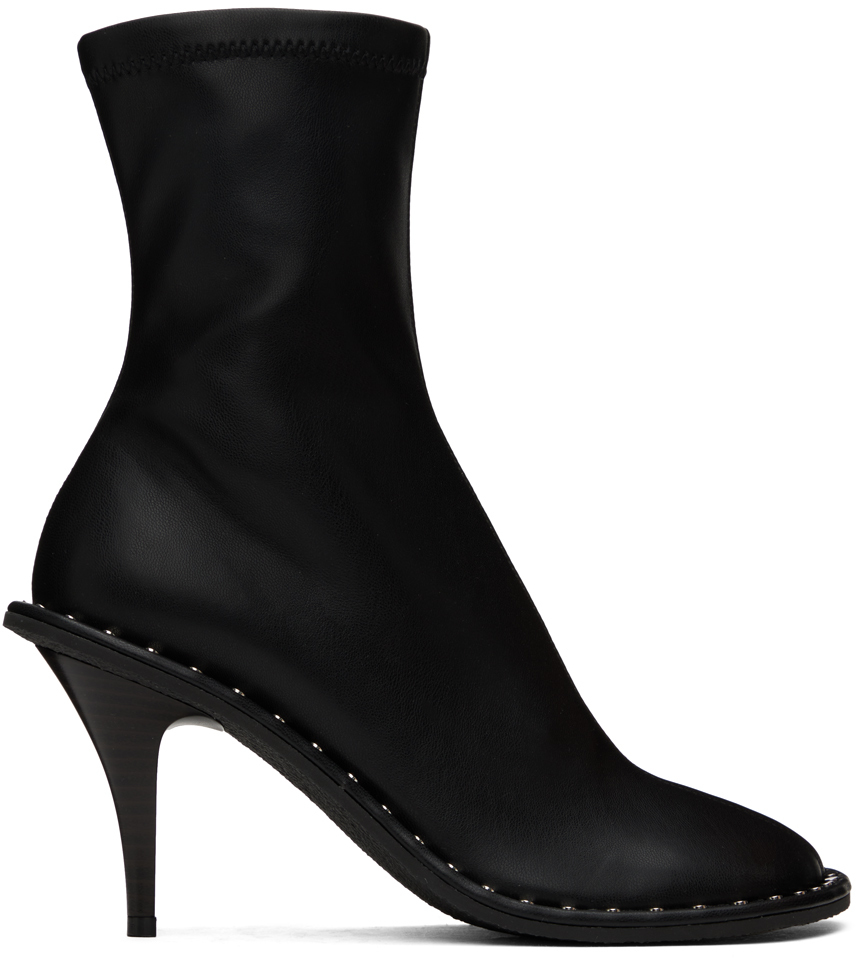 Stella Mccartney Ryder 100 Faux Leather Ankle Boots In Black