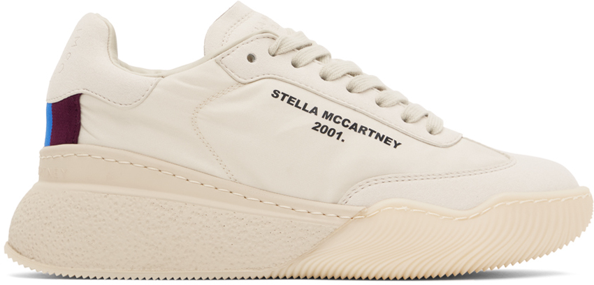 Shop Stella Mccartney Off-white Loop Sneakers In 3226 Birch