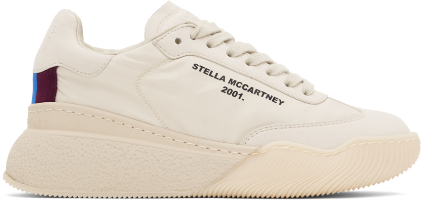 Stella McCartney Off White Canvas and Faux Leather Stella Logo