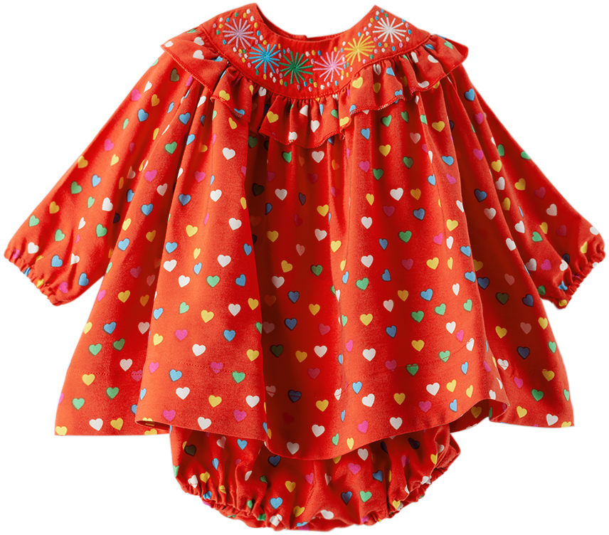 Stella Mccartney Baby Red Dress & Bloomers In 412mc Red