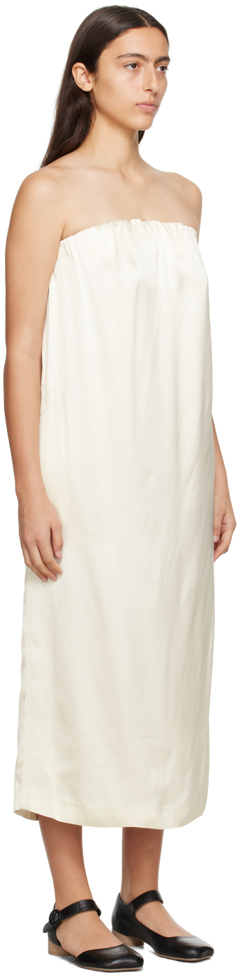 Loulou Studio Off-white Siple Midi Dress In Ivory