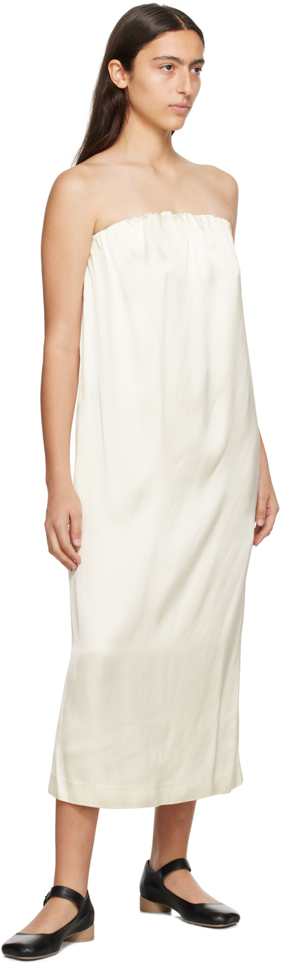 Loulou Studio Off-white Siple Midi Dress In Ivory