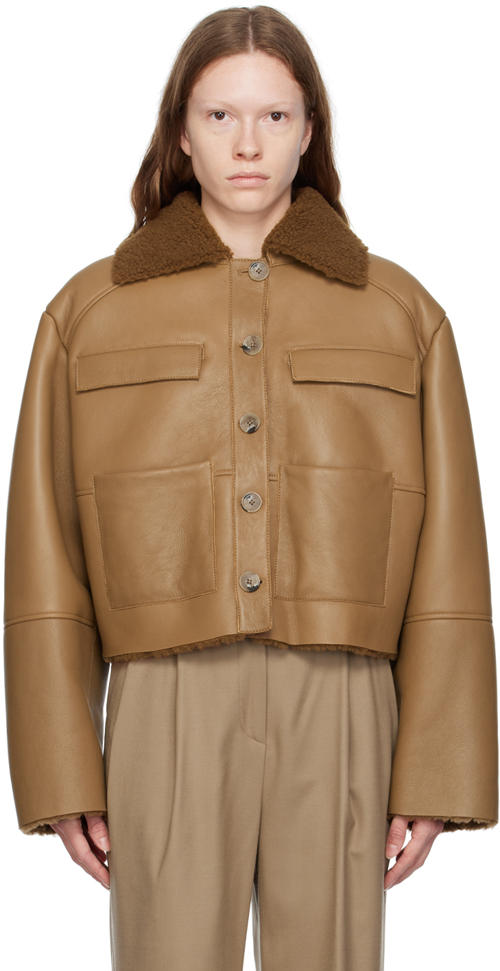 Blouson Alexander McQueen En Peau Lainée Retournée – Taille 38/40, Style Aviateur, Occasion Excellent état