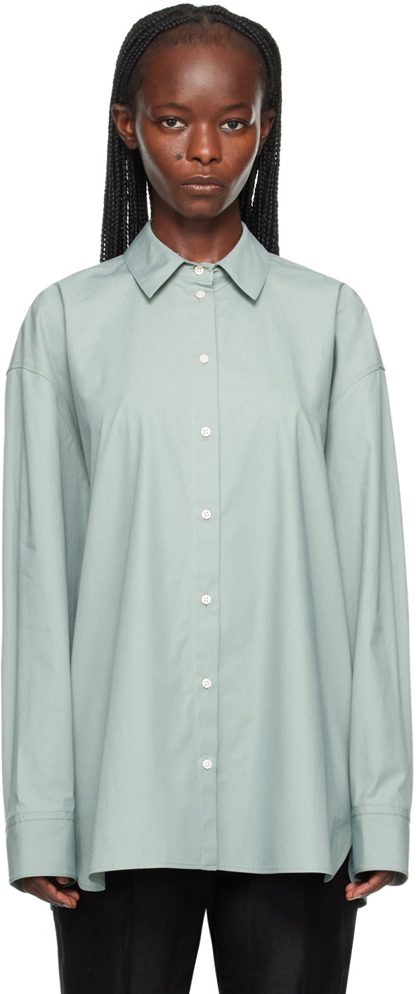 Loulou Studio Oversized Button-up Shirt In Blue