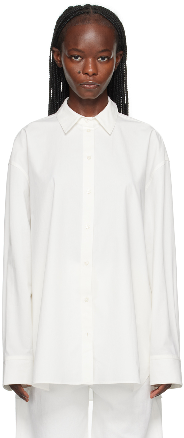 Shop Loulou Studio White Espanto Shirt