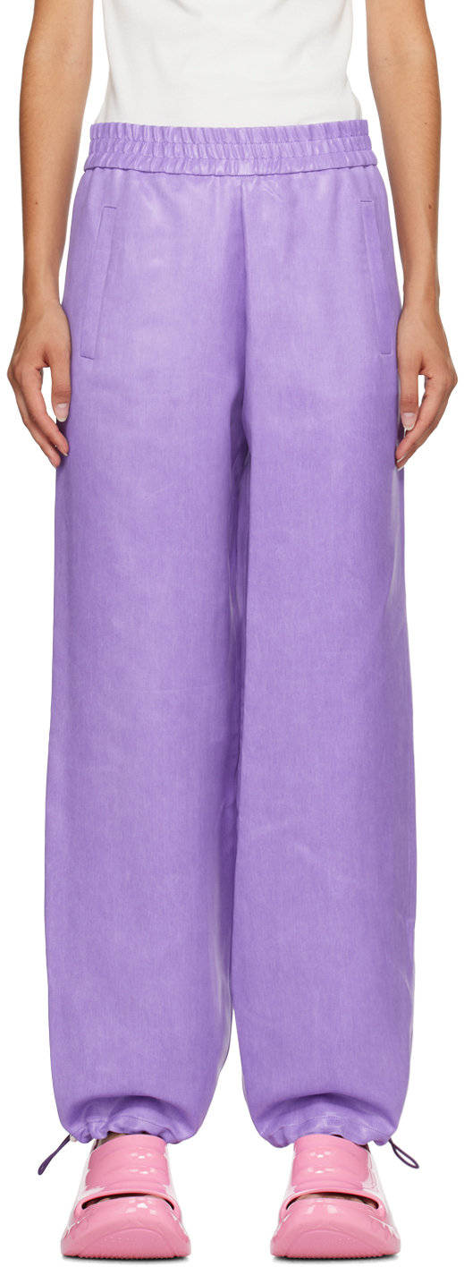 Purple Coated Trousers