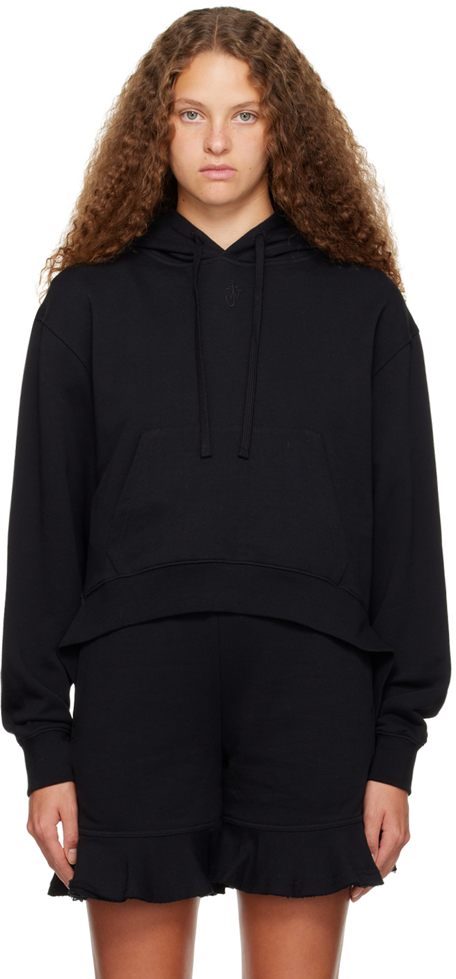 Black Deconstructed Hoodie