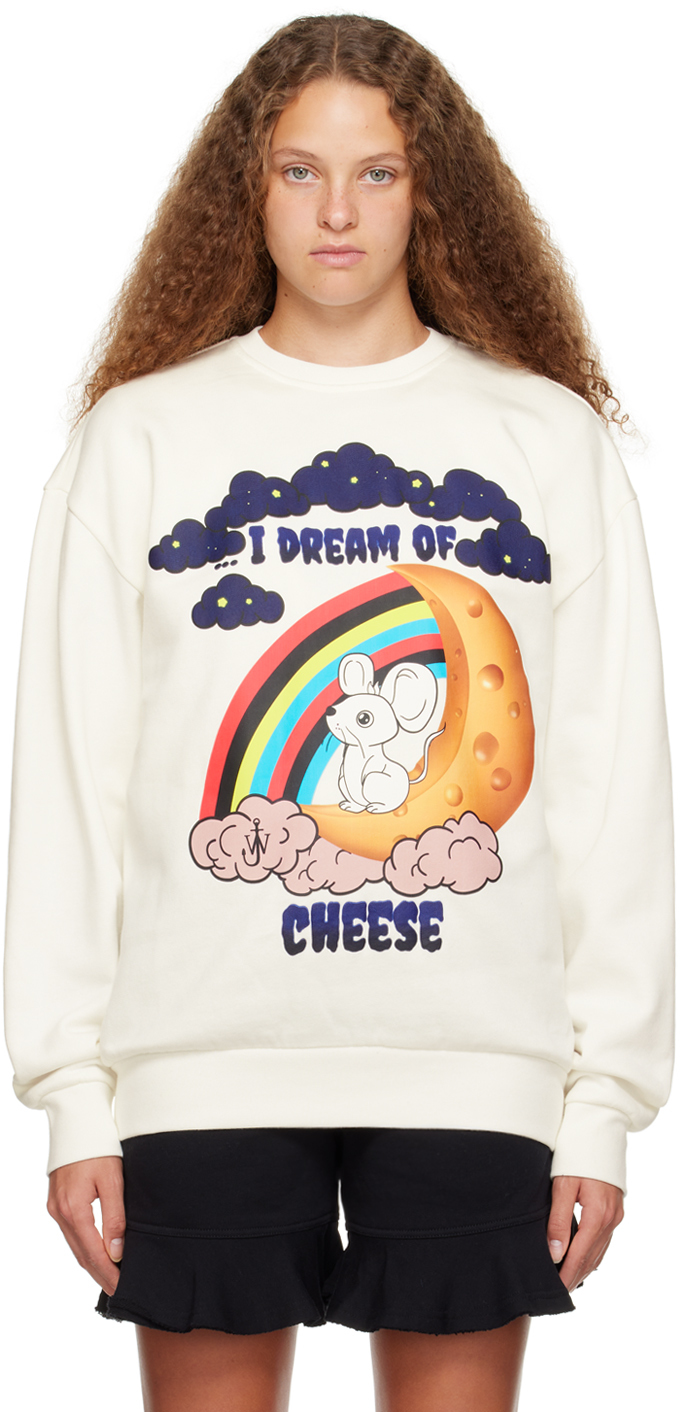 Jw Anderson Off-white 'i Dream Of Cheese' Sweatshirt In 002 Off White
