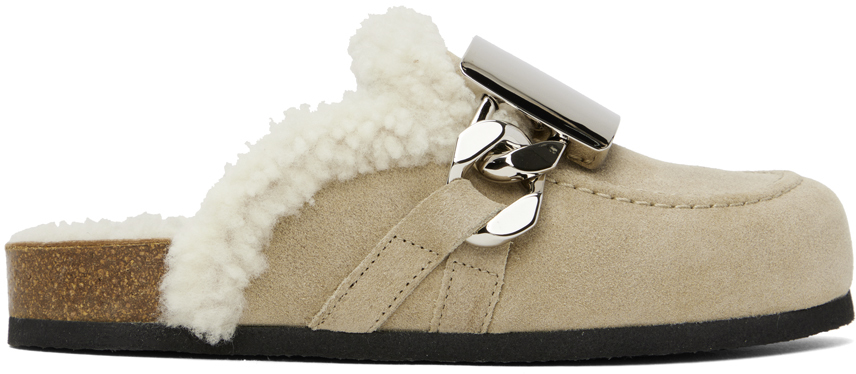 【関税込み】JW Anderson SSENSE限定 ベージュ ローファー JW ANDERSON - Chain Loafer / チェーン ローファー (ブラック
