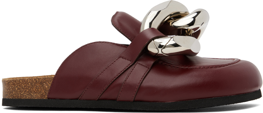 Burgundy Chain Loafers