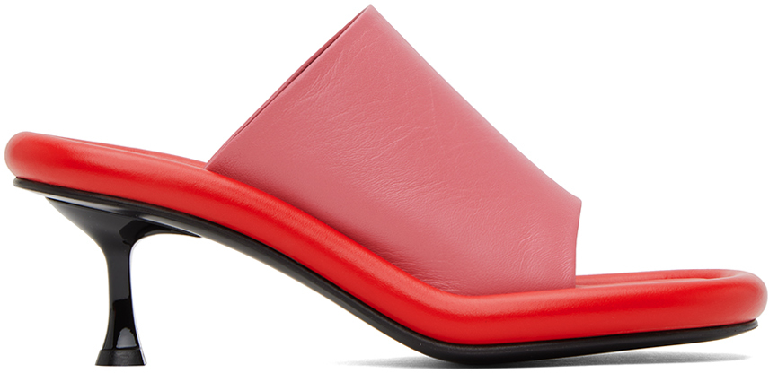 Shop Jw Anderson Red & Pink Bumper-tube Mules In 670 Bright Pink