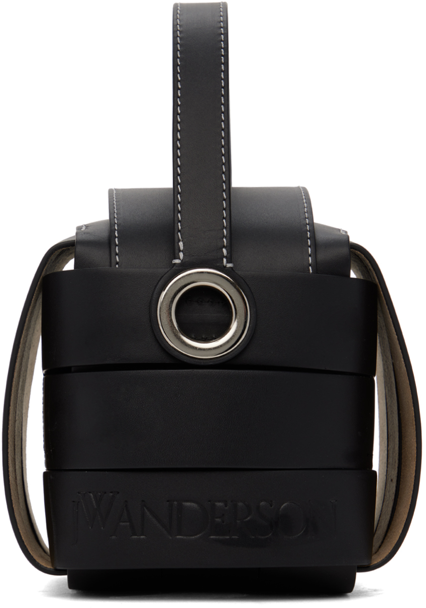 Jw Anderson Black Knot Bag In Gold