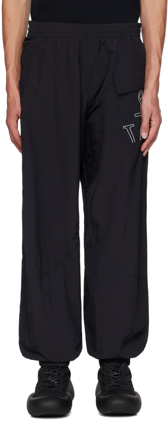 JW Anderson Black Twisted Cargo Pants