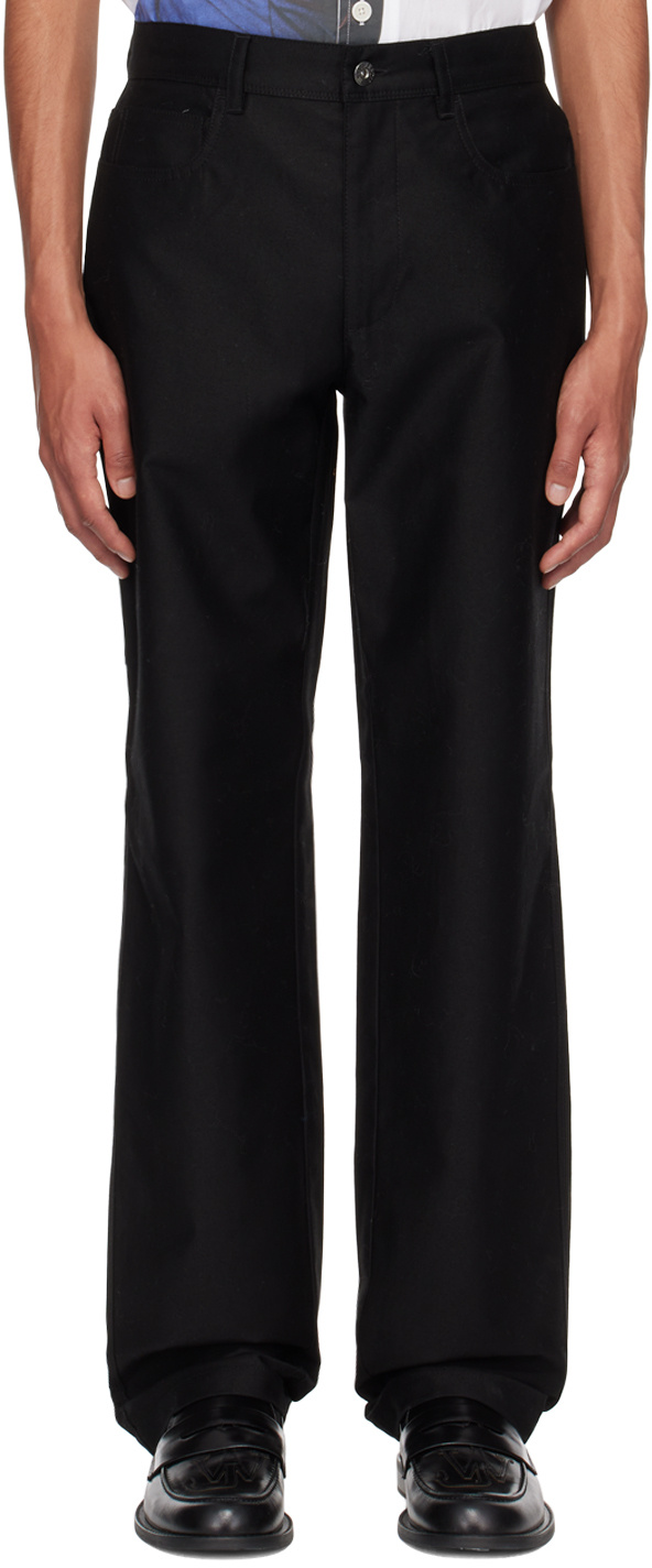 Black Five-Pocket Trousers