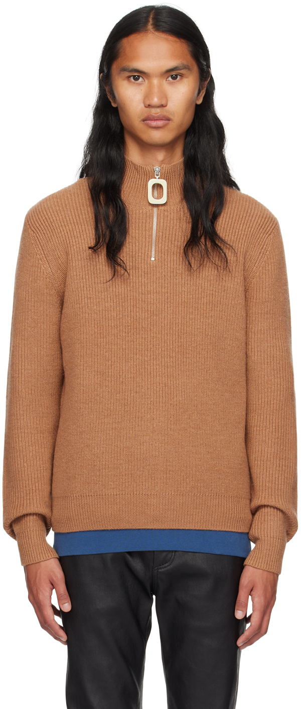 Tan Half-Zip Sweater