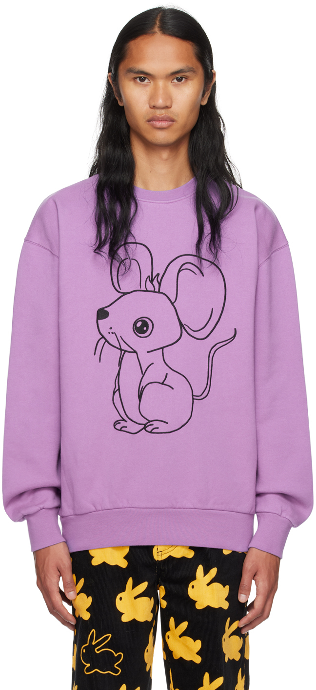 Jw Anderson Purple Mouse Sweatshirt In 700 Purple