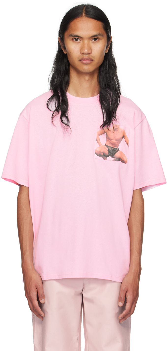 Palm Angels Oversized Printed Cotton-jersey T-Shirt - Women - Pink Tops - XXL