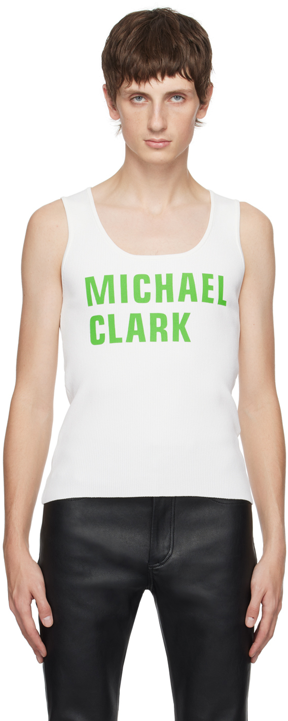 Shop Jw Anderson White Michael Clark Edition Tank Top In 001 White