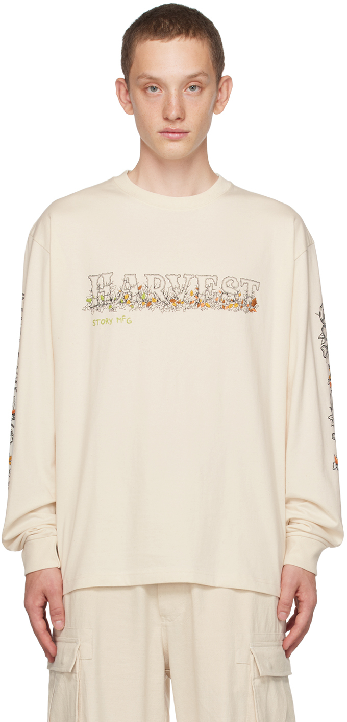 Off-White Grateful Long Sleeve T-Shirt by Story mfg. on Sale