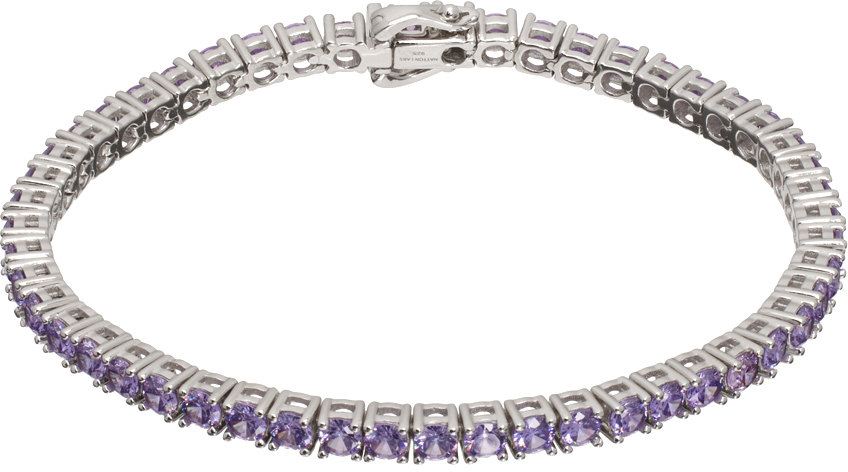 Silver & Purple Tennis Bracelet
