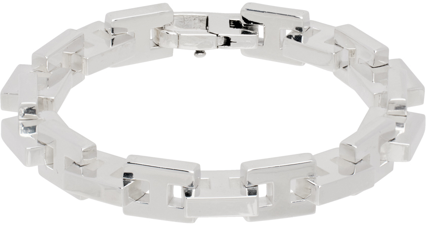 Silver H Chain Bracelet