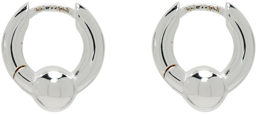 Hatton Labs シルバー Round S ピアス Hatton Labs Silver Ball Hoop Earrings | Smart Closet