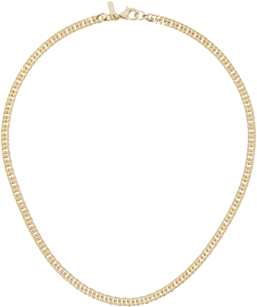 Gold Mini Curb Chain Necklace