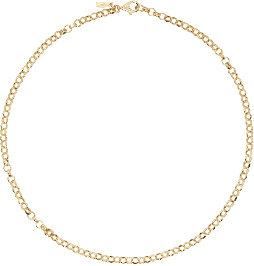 Gold Diamond Cut Belcher Chain Necklace