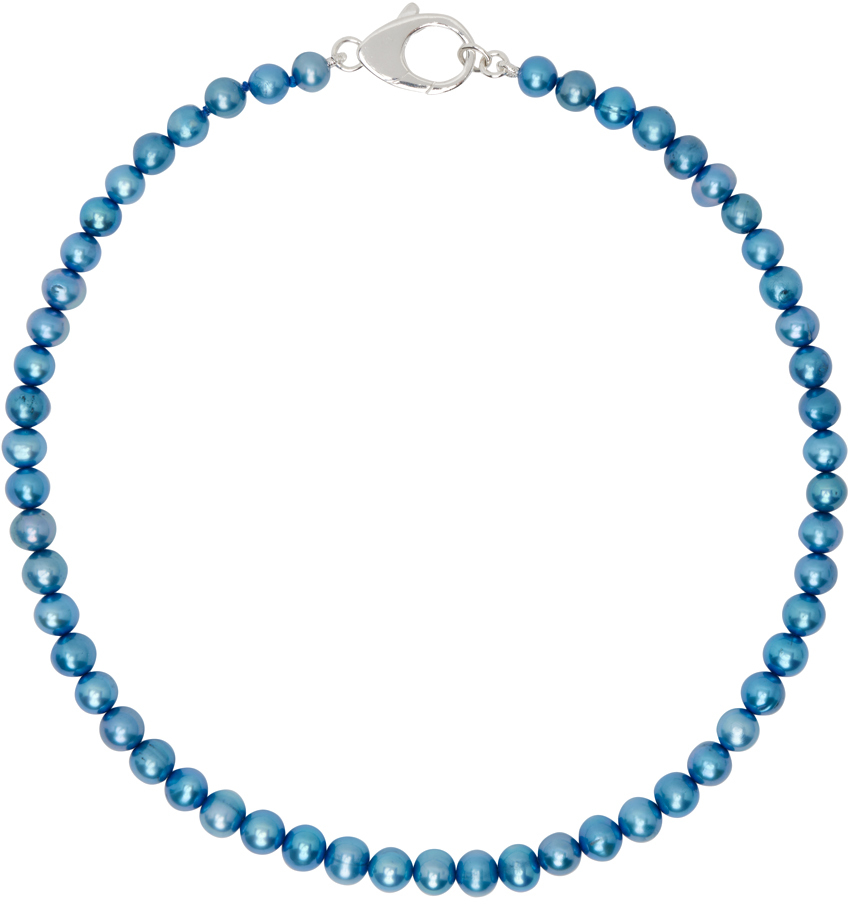 Blue Lobster Pearl Chain Necklace