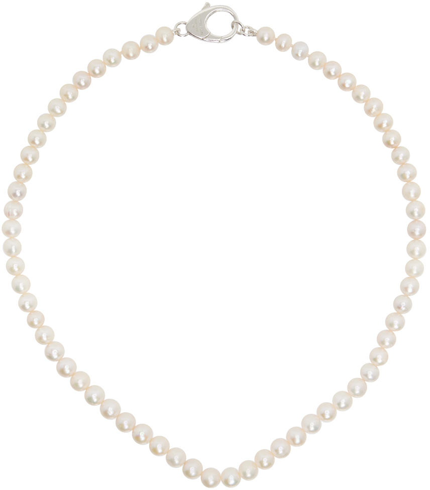White Pearl Classic Chain Necklace