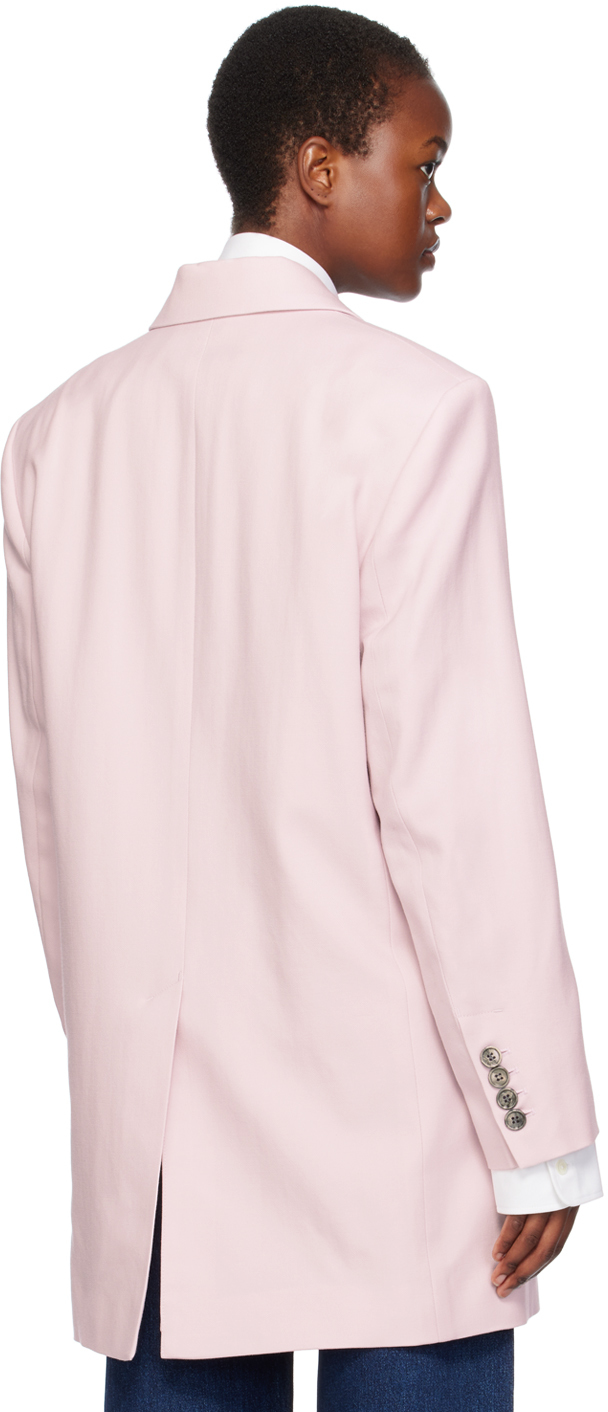 Shop Ami Alexandre Mattiussi Pink Oversized Blazer In Powder Pink/679