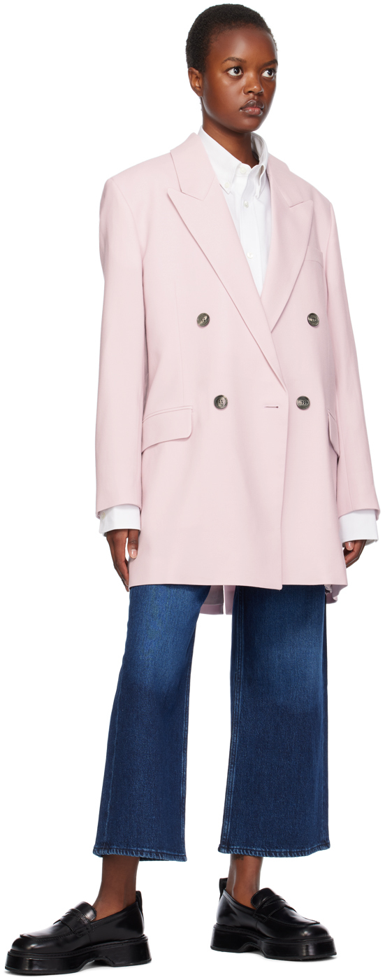 AMI ALEXANDRE MATTIUSSI PINK OVERSIZED BLAZER 