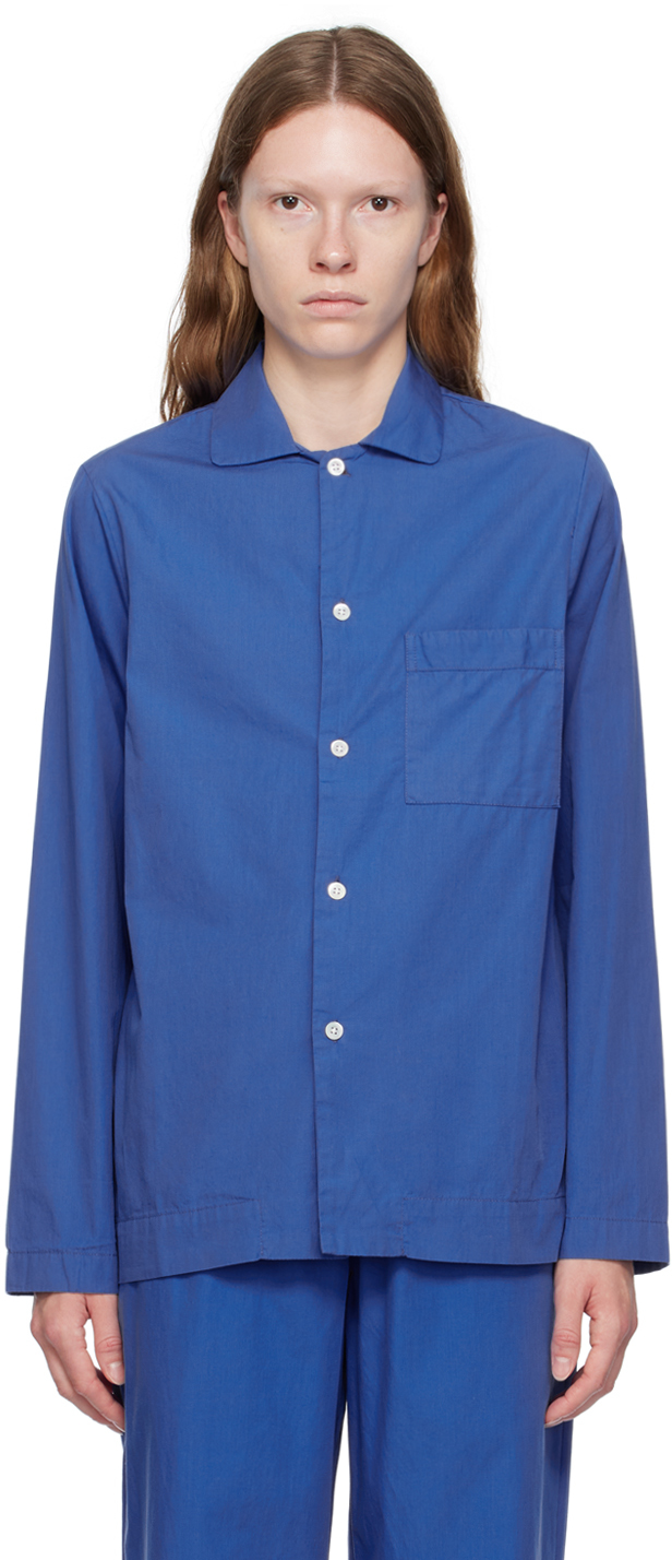 Blue Button Pyjama Shirt