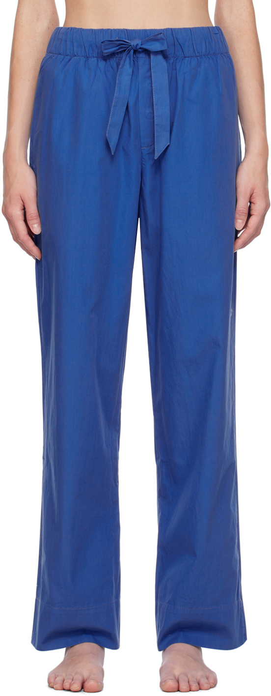 Blue Drawstring Pyjama Pants by Tekla on Sale