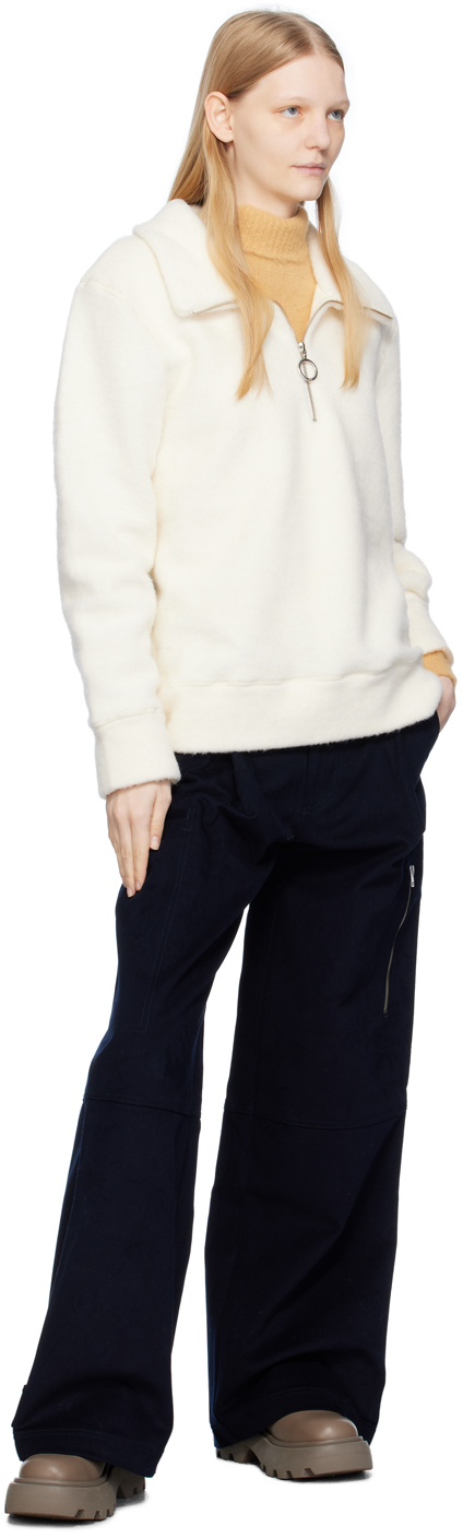 Ami Alexandre Mattiussi Beige Brushed Turtleneck In Vanilla Cream/718