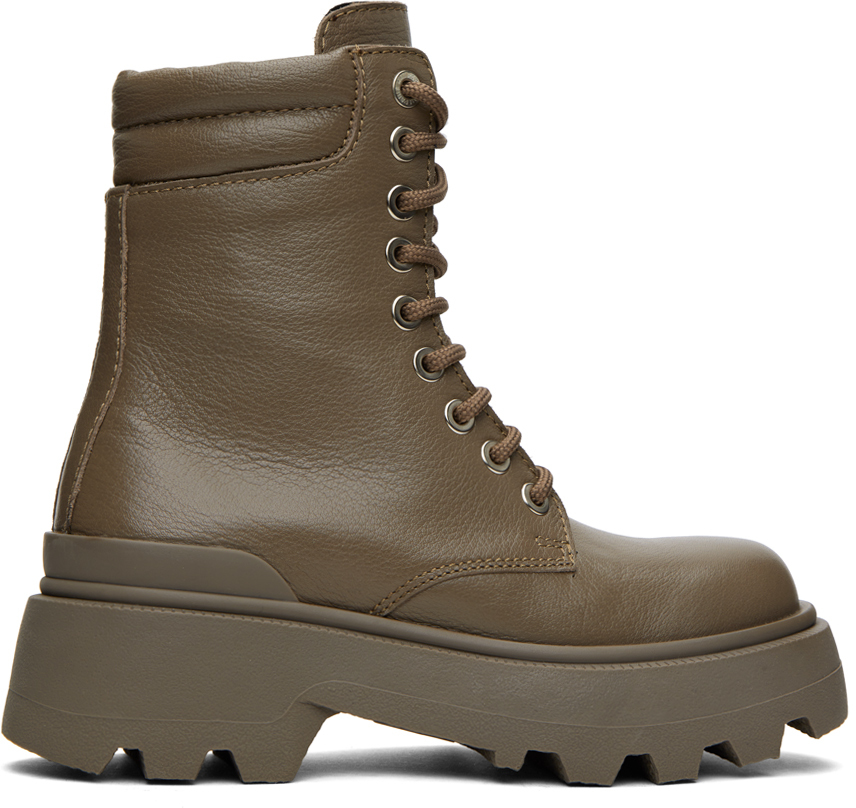 Ami Alexandre Mattiussi Taupe Ranger Boots In 281 Taupe