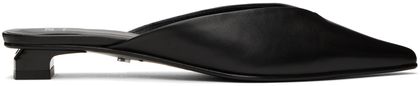 Ami Alexandre Mattiussi 30mm Leather Mules In Black