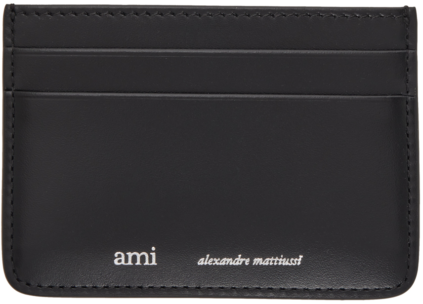 AMI Alexandre Mattiussi Black Logo Card Holder