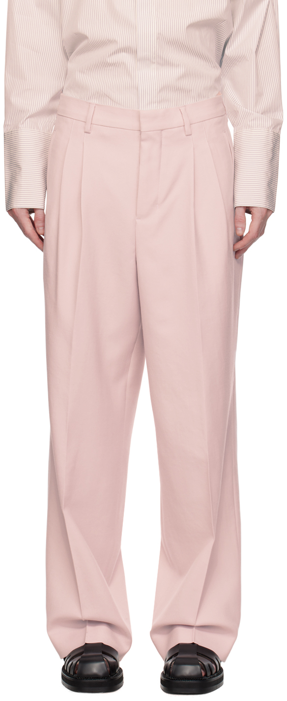 Pink Straight Fit Trousers