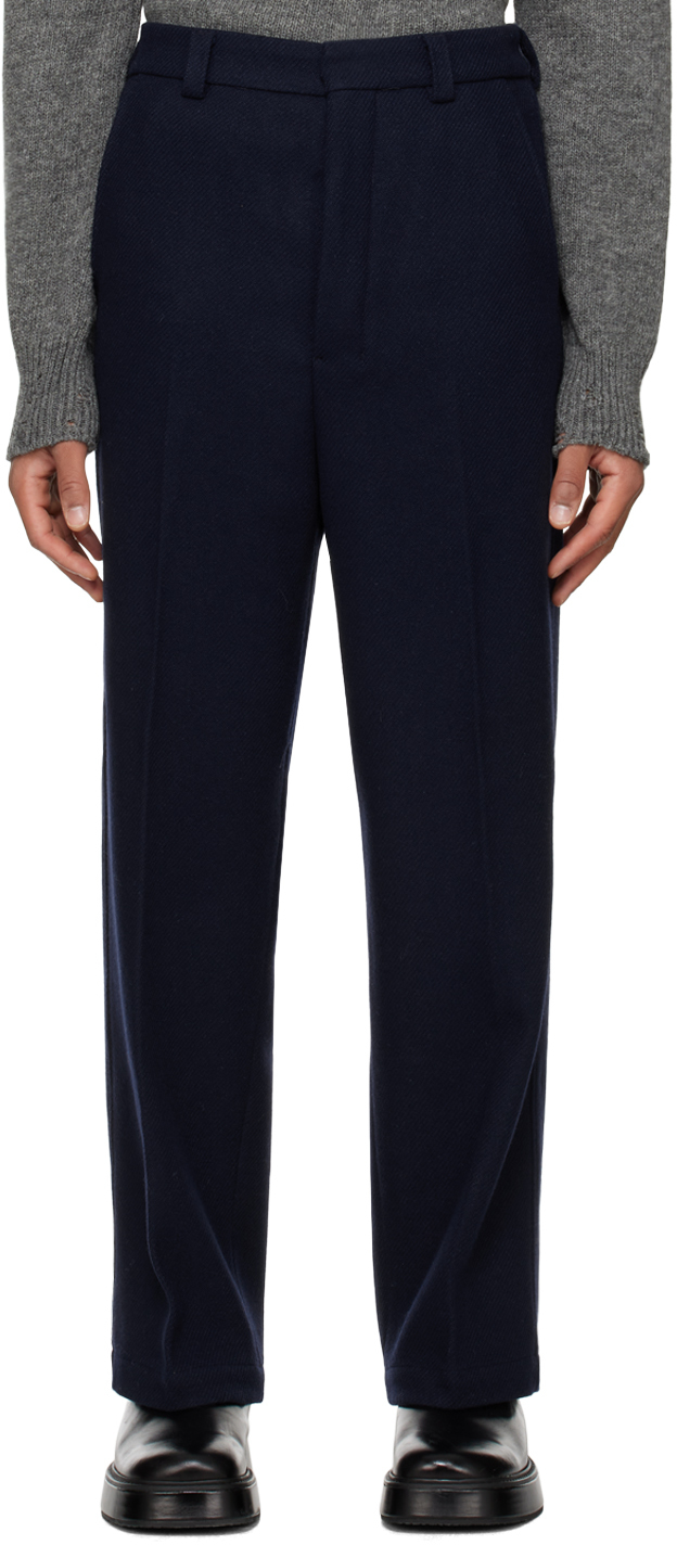 Jean ample Java à taille haute en bleu – Blaze Milano