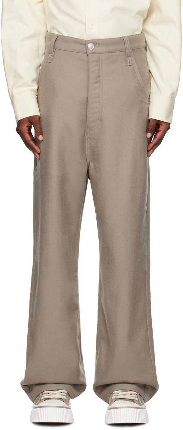 Taupe Baggy Fit Trousers