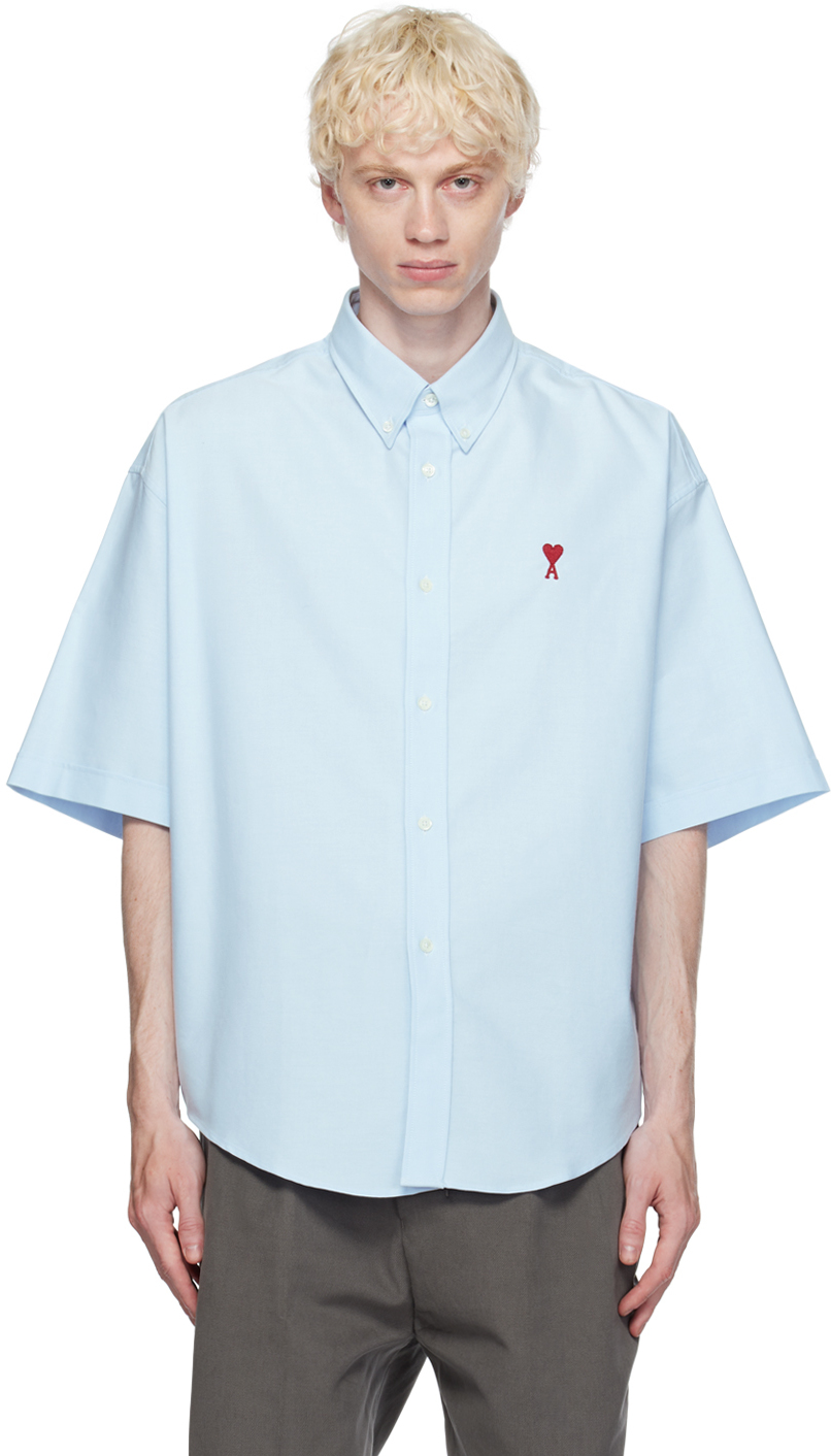 Blue Ami de Cœur Shirt by AMI Paris on Sale